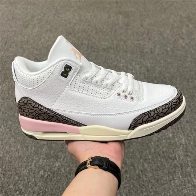 Women's Running weapon Air Jordan 3 White/Pink shoes 0029